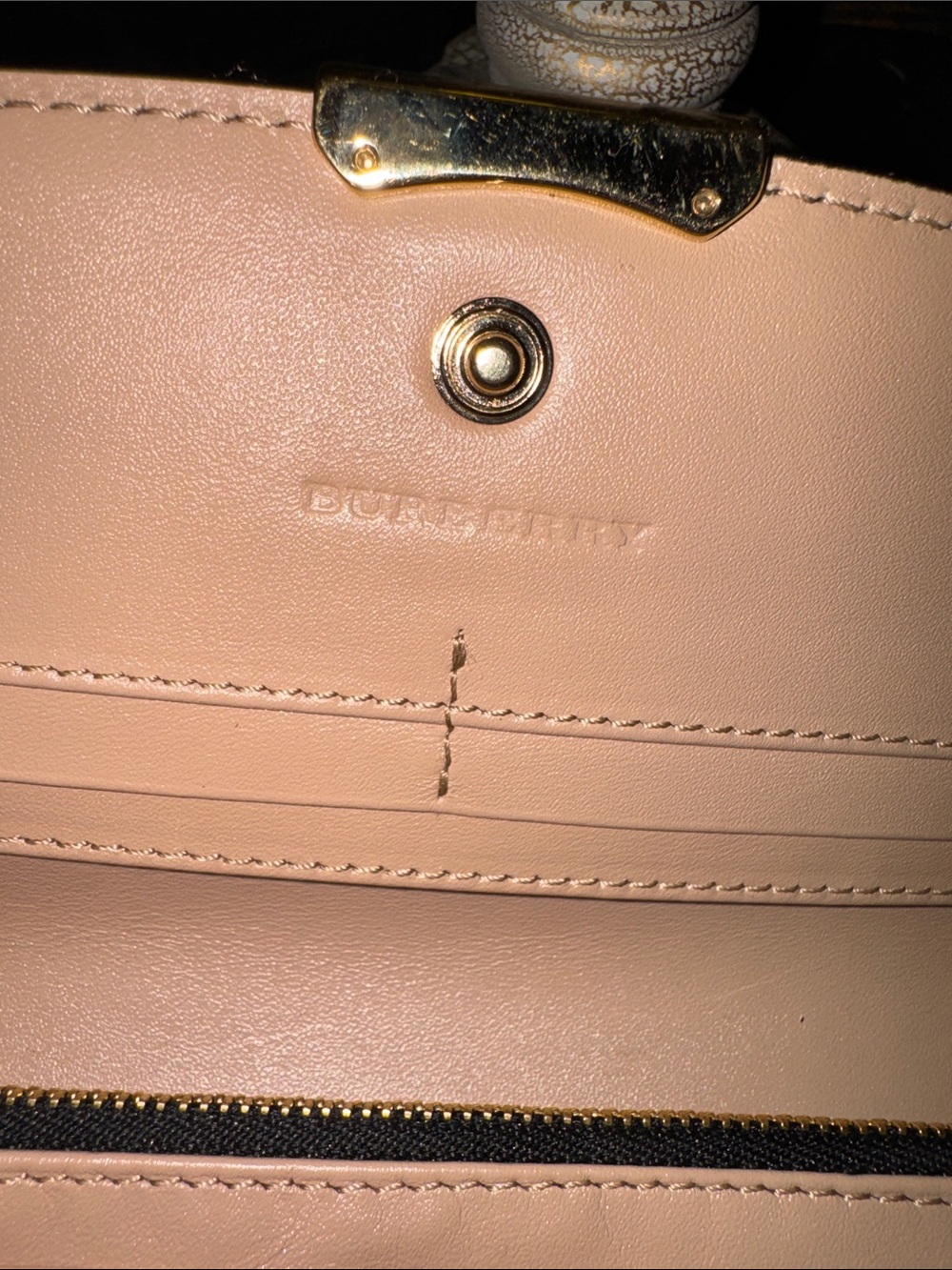 Burberry Blush Pebbled Leather Wallet EUC - Picture 3 of 12